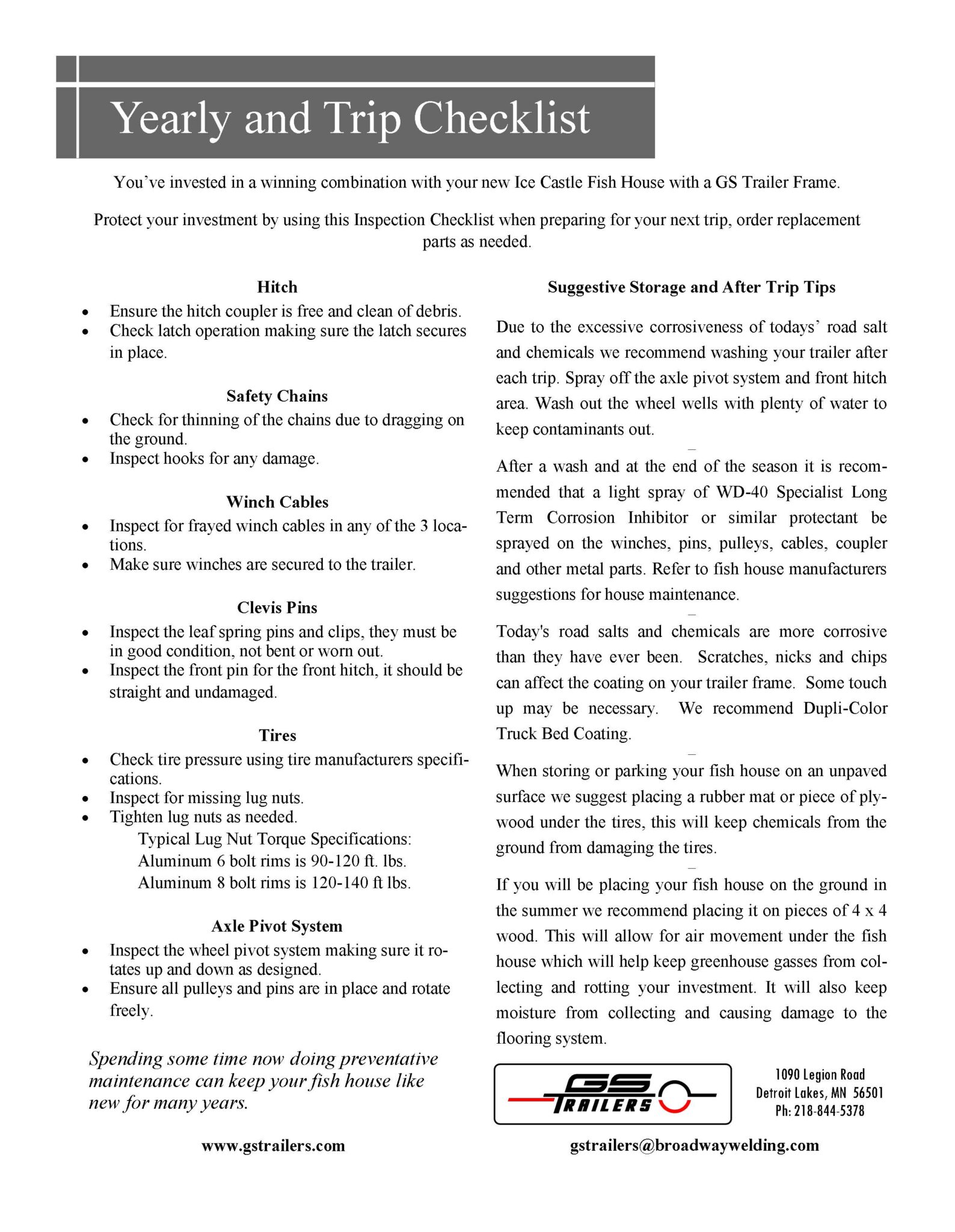 Videos Resources GS Trailers Crank up and Hydraulic Trailer Frames